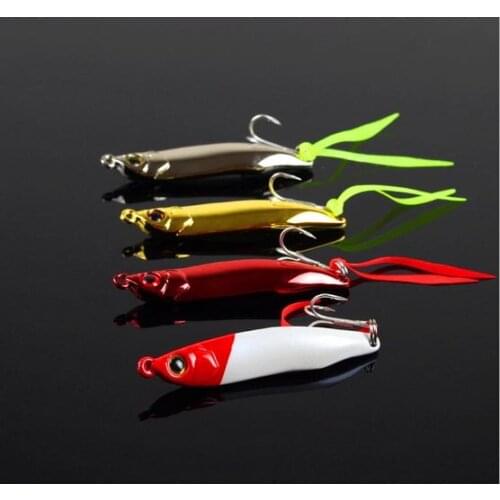 4pcs 15g/20g metal jig metal fishing lure lead jig with assist fishing hook good quality free shipping