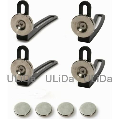4PCS RC Car Shell Body Mount Metal L-Bracket with Magnet for 1:10 RC Crawler Car Axial SCX10 90046 D90