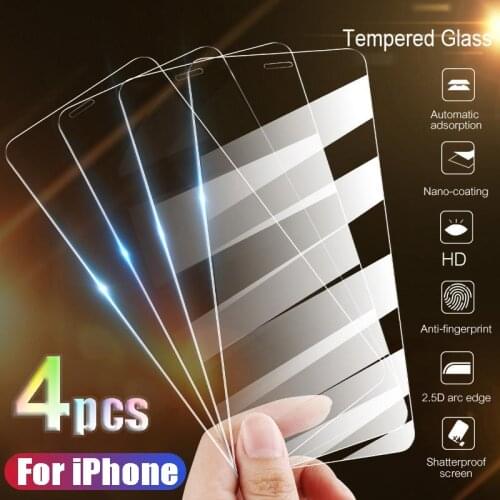 4Pack iPhone Tempered Glass Screen Protector for iPhone 11 Pro/iPhone Xs/iPhone X (5.8" Screen) Premium 9H HD Screen Protectors