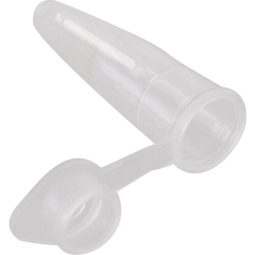 1000 Pcs 0.2ml Round Bottom Centrifuge Tubes w Attached Caps Clear White