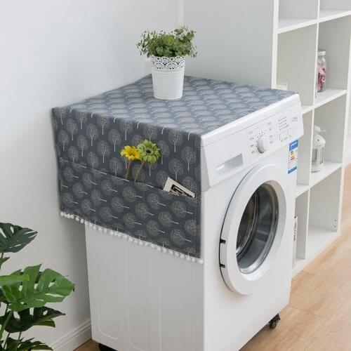 Japanese Style Washing Machine Storage Organizer Dust Covers Washer Lid Appliance Waterproof Protector Coat Case Organization
