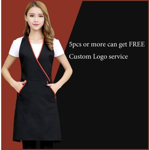 Beauty Salon Black Beautician Apron Workwear Hair Salon Barber Apron Static Woman Apron Nail Salon