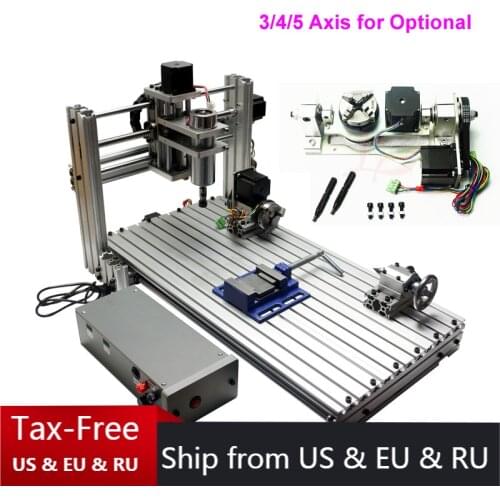 DIY CNC Router Mini 3060 Engraver 400W 4axis 5 Axis PCB Wood Milling Drilling Cutting Machine Manufacturer Supplier