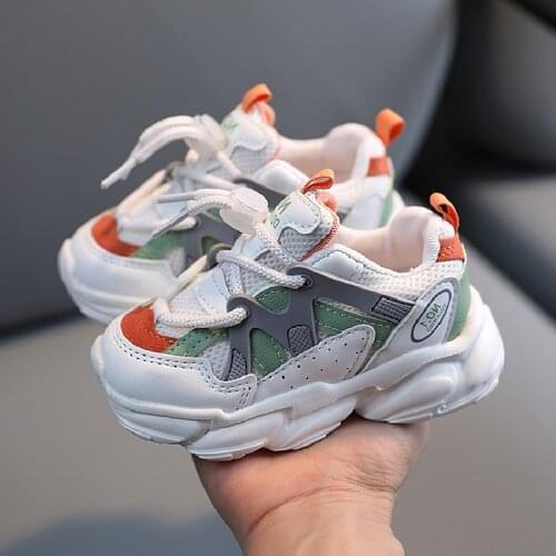 Boys Girls Elastic Lace Mesh Sneakers Children School Sport Trainers Baby Toddler Little Kid Casual Brand Stylish Designer Shoes