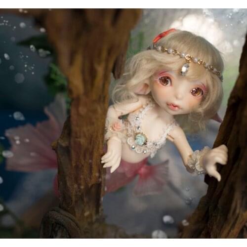 HeHeBJD 1/6 Mari Little Mermaid with Sleeping Face Free eyes Free shipping