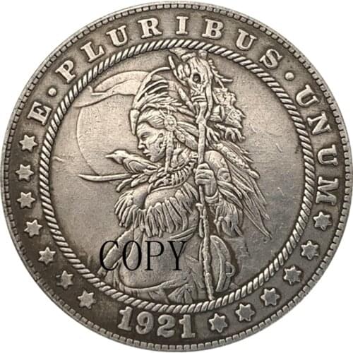 Hobo Nickel 1921-D USA Morgan Dollar COIN COPY Type 207