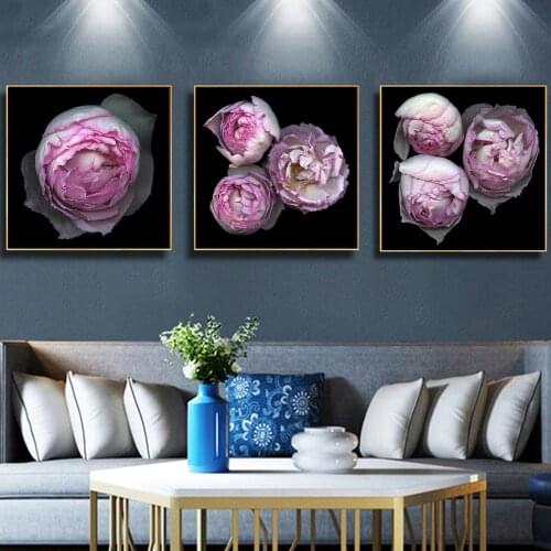 Flower Art Painting Hanging Picture Poster Canvas Print Painting Wall Art Flower Bud Living Room Home Decoration