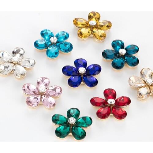 Alloy Metal Phone Case Rhinestone Accessories Decoration Sew on Crystals for Craft Point Back Sewing diy Assemble Clothes Beads