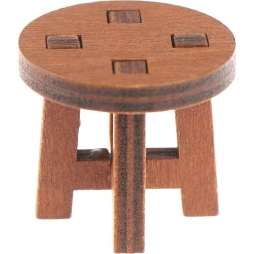 Mini Wooden Simulation Chair Furniture Model Toys for Doll House Decoration 1/12 Dollhouse Miniature Accessories