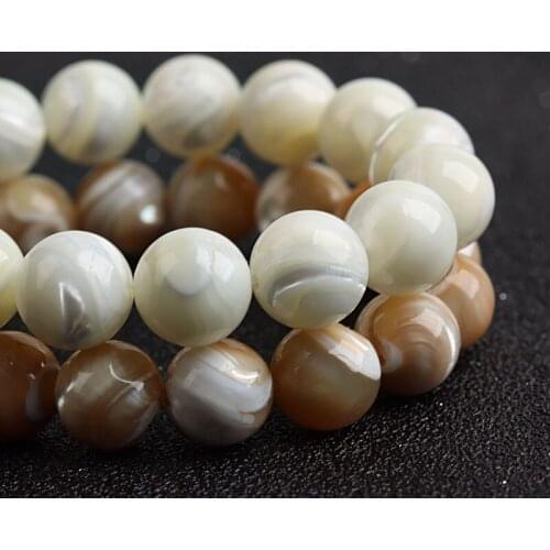 Natural giant clam shell pearl beads smooth round loose perle DIY bracelet charm For Jewelry Making earrings