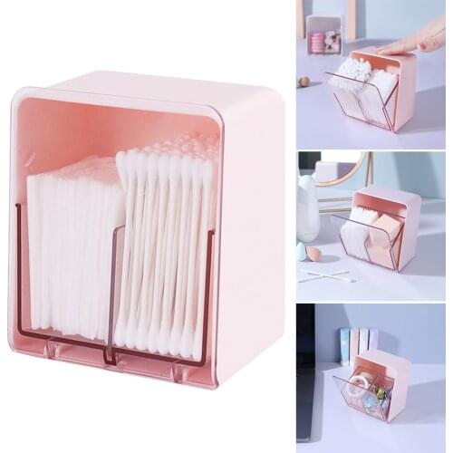 New Arrival Cotton Swab Makeup Box Portable Clear Make Up Container Cotton Pad Holder Cosmetics Organizer Storage Box