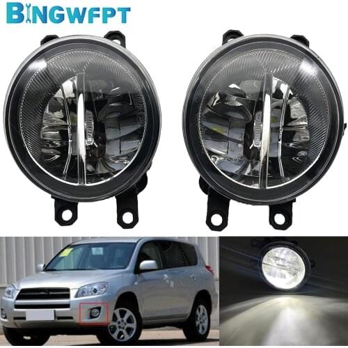 Fog Lights Assembly BINGWFPT Fog Light For Toyota RAV4 RAV 4 2009-2012 Car Front LED H11 12V Daytime Running Light