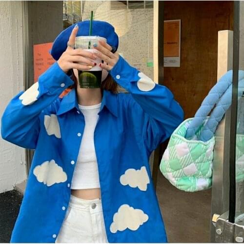 QWEEK Light Blue Blouses