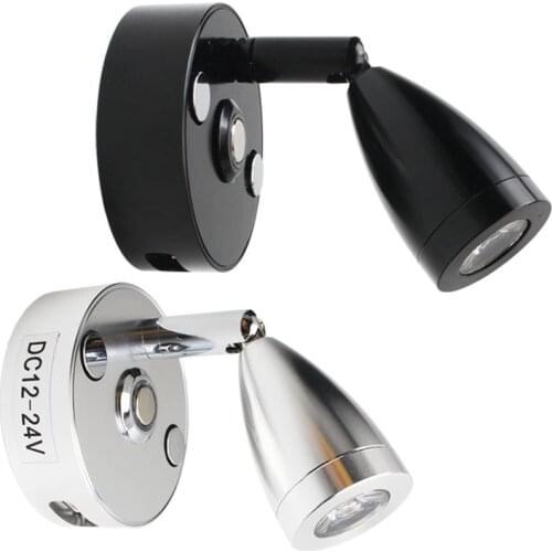 DC12V LED Touch Dimming RV Reading Light USB Interface Reading Light, Led Dimmable Boat Light, Wall Mounted Led Wall Lamp