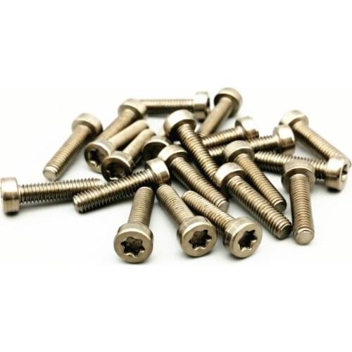 Titanium Bolts M3 M4 Cylinder Head Cap Screws Ti Screws T10 T20 Torx Drive Titanium Bolts Ti Fastener Pack Of 12pcs ISO1458