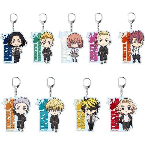 Tokyo Revengers Anime Figure Cosplay Keychain Draken Baji Keisuke Acrylic Anime Pendant Action Toy Figure Toys for Children
