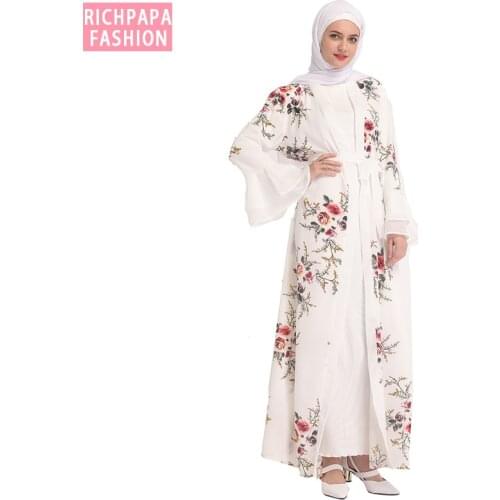 Chiffon Abaya Turkey Hijab Muslim Dress Kaftan Dubai Abayas For Women Qatar Ramadan Caftan Marocain Jilbab Robe Islamic Clothing