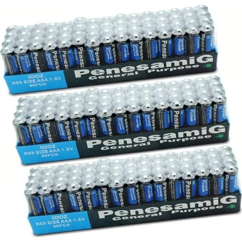 180PCS AAA 1.5V Battery Carbon Dry Batteries Safe Strong Explosion-proof 1.5 Volt 3A UM4 Bateria High Quality No Mercury Cheap