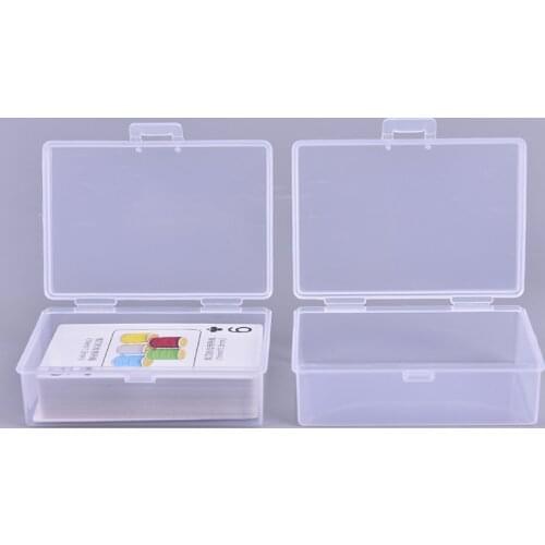 2pcs/set Transparent Boxes Playing Cards Container Plastic Storage Case Packing Game Card Box For Pokers Set Wholesale