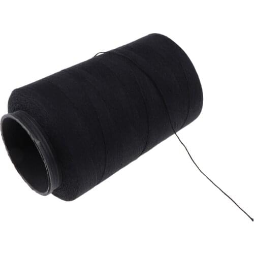 2pcs Strong Thick Durable Wig Weave Hair Extension Hair Weft Sewing Making Cotton Thread, Black, 902 Yards