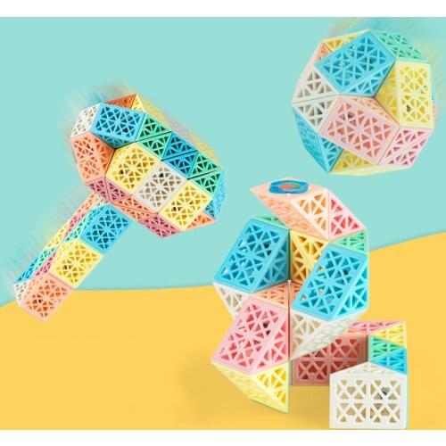 24-72 Hollow Out Macaron Magic Ruler Early Education Educational Toys For Children Decompression Toys Fidget