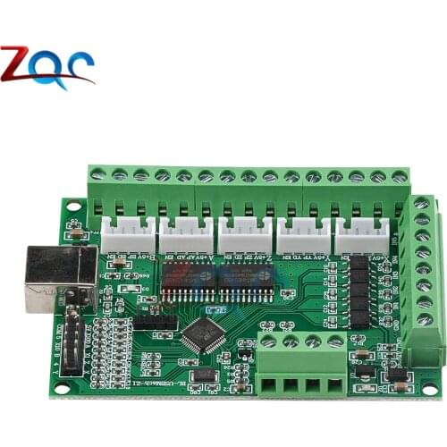 MACH3 V2.1 Engraving Machine CNC 5 axis Stepper Motor Driver Interface Board with Optocoupler Board +USB Cable
