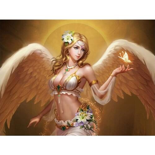 Angel Wings Full Drill 5D Diy Diamond Painting Fairy Girl Diamond Embroidery Mosaic Cross Stitch Home Decor Sticker ArtZP-4866