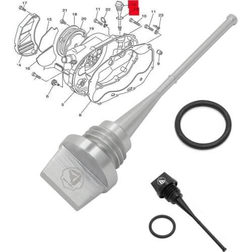 For Yamaha Oil Dipstick Aluminum billet polished Oil Dip stick Fit Banshee 350 1987-2009 YFZ350 87-09 YFZ 350