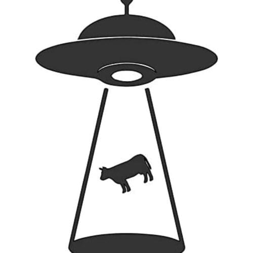 Les Extraterrestres Ramassent Nos Vaches Personality Car Sticker Waterproof PVC Car Window Body Decorative Stickers Accessories