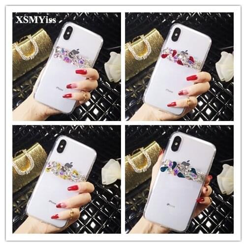 Luxury Bling Crystal Diamond Bow tie Rhinestone Cases For Xiaomi mi 8 Lite 9 SE 5X A2 MAX3 For Xiaomi Redmi 6 4X 5A 6A Note6 7