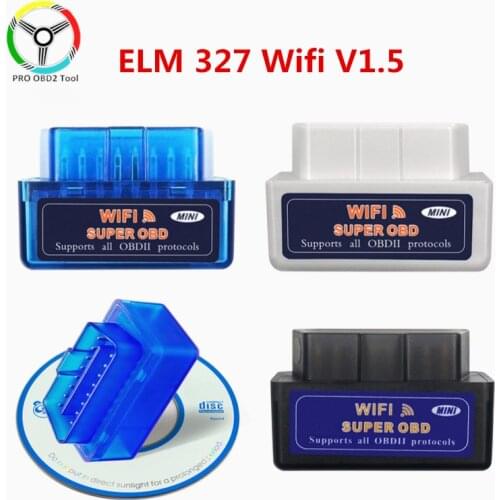 New Super Mini ELM 327 V1.5 WiFi OBD2 ELM327 V 1 5 WI-FI OBDII Diagnostic Tool for Android/Ios/Windows/PC obd Scanner