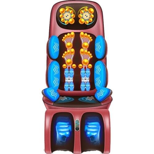 Electric Massage Chair Vibration Mat Heat Neck Cushion With Kneading Function Free Shipping