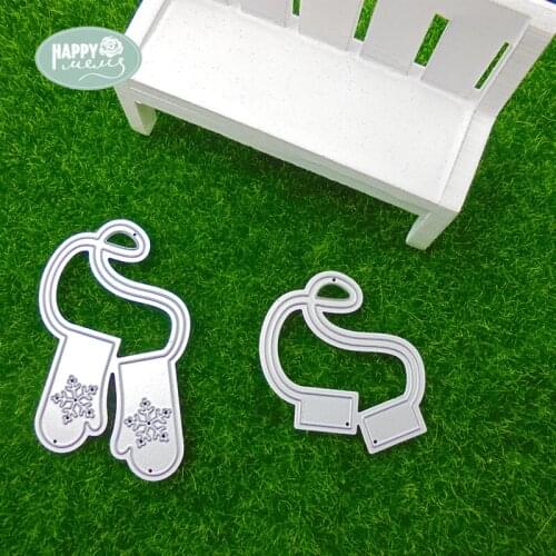 Happymems 2017 Cutting Dies Christmas Gloves Shape DIY Crafts Card Making Scrapbooking Embellishments DIY Gifts For Children