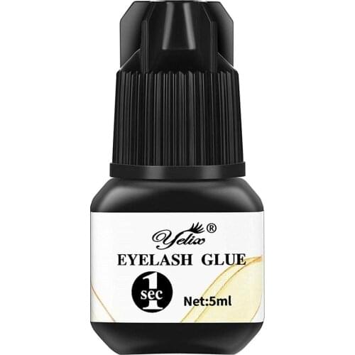 Individual Eyelash Glue Extension -1-2 Second Black Lashes Adhesive Clear For False Eyelashes Extensions Fast Dry Long Lasting