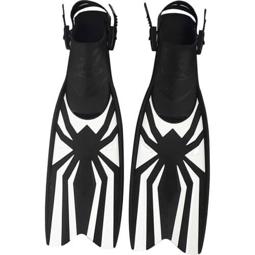 Compact TPE Diving Fins Open-Heels Snorkeling Swimming Flipper with Adjustable Strap for Adults Junior