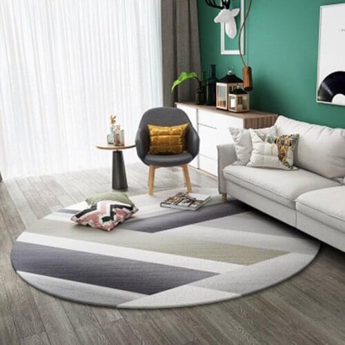 Nordic Gray Series Round Carpets For Living Room Computer Chair Area Rug Children Play Tent Floor Mat Cloakroom Rugs And Carpets