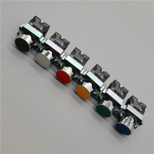 Momentary Push button switch 22mm 10A 240V~3A Circular small size Flat round Panel NC/NO XB2-BA31 XB2-BA42 ZB2-BE101C 102C