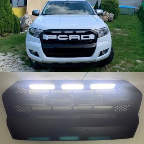 Exterior Parts Racing Grill Grilles Own Design Modified Front Bumper Mesh Mask COVER FIT FOR RANGER RAPTOR T7 15-17 XLT Wildtrak