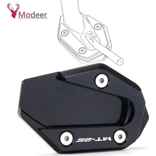 MT-25Motorbike CNC Kickstand Foot Side Stand Extension Pad For Yamaha MT25 MT 25 2015 2016 2017 2018 Support Plate Enlarge Stand