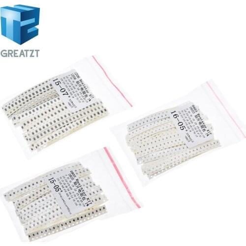 GREATZT 0603 0805 1206 SMD Resistor Kit Assorted Kit 1ohm-1M ohm 1% 33valuesX 20pcs=660pcs Sample Kit