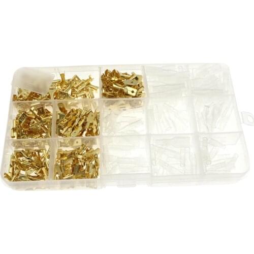 360Pcs Electrical Wire Crimp Connectors Assorted Kit 2.8/4.8/6.3mm Spade Crimp Terminals Kit Electrical Wire Connectors Set