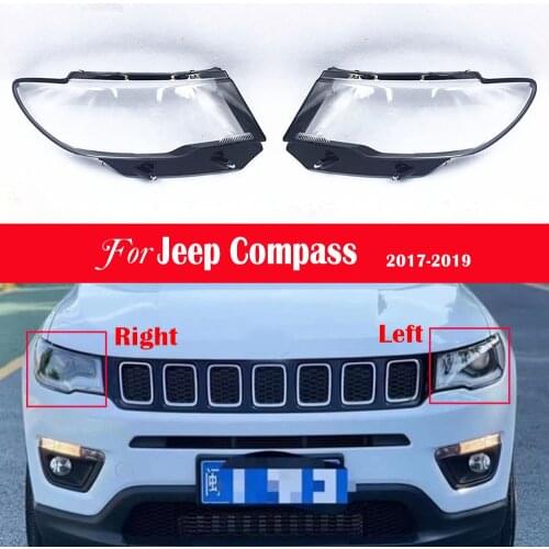 Car Front Headlight Lens Auto Shell Transparent Lampshade For Jeep Compass 2017 2018 2019 Headlamp Cover Head Lamp Replacement