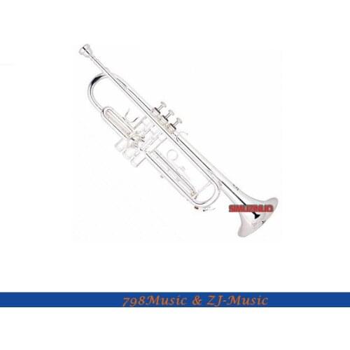 Silver Plated Trumpet Standard Model With Case-Bore Size 11.65mm-Bell DIA.123mm