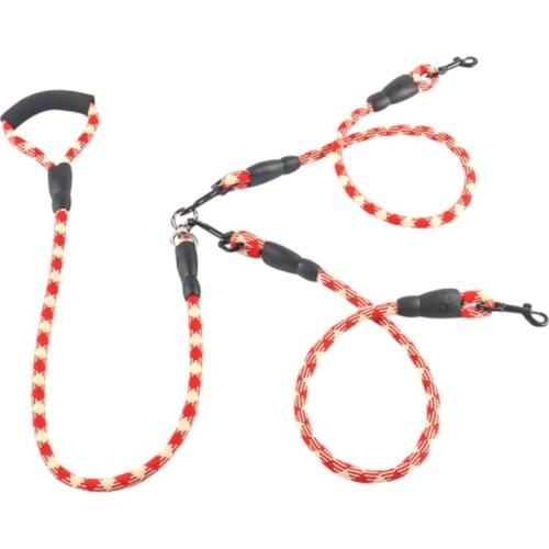 Pet Leash Two Traction Rope Strong Dog Leash Detachable Comfortable Dog Walking Leash Chain Convenient For Walking Pet Supplie