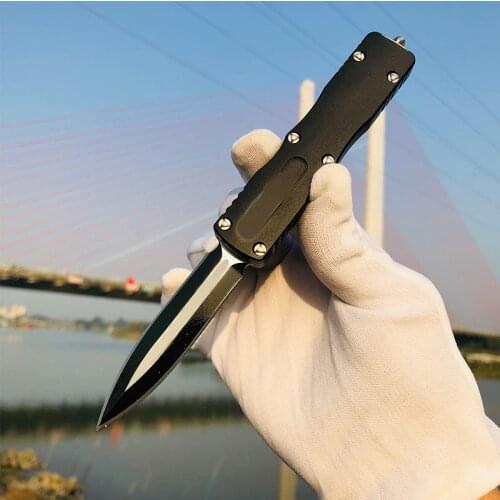 SF Micro D2 Steel Double Blade OTF Pocket Knife Aero Aluminum T6160 Outdoor EDC Self Defense Tactical Hunt Navajas Holiday Gift