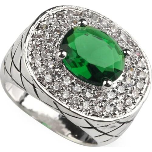 SHUNXUNZE Engagement Wedding rings Jewelry & Accessories for women Morganite Cubic Zirconia Rhodium Plated R315 size 6 7 8 9 10