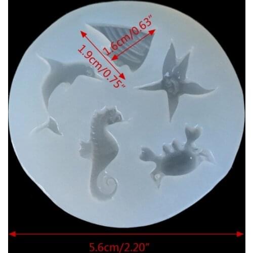 Sea Flounder Shell Starfish Jewelry Soap Silicone Mold Cake Decor Craft Tools 85LB