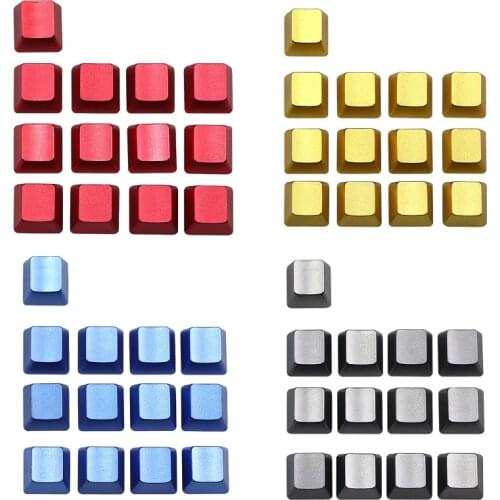 Replaceable Metal Keycap No Words Keys Mechanical Keyboard Cross Shaft Key QW