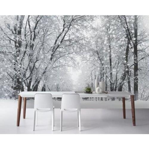 Modern living room wallpapers forest decoration painted background wall