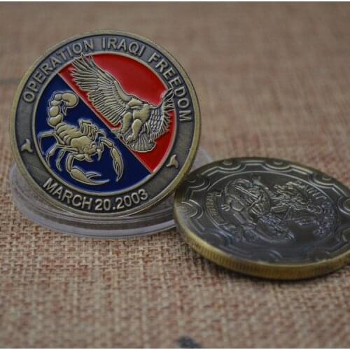 Operation Iraqi Freedom Sanit George Pray for us Military Challenge Commemorative Coin Collection